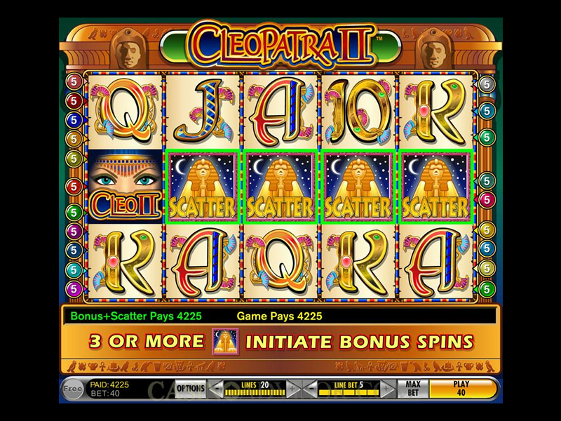 Cleopatra 2 Free games triggered