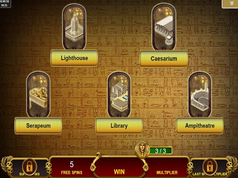 Cleopatra Plus Free spins map